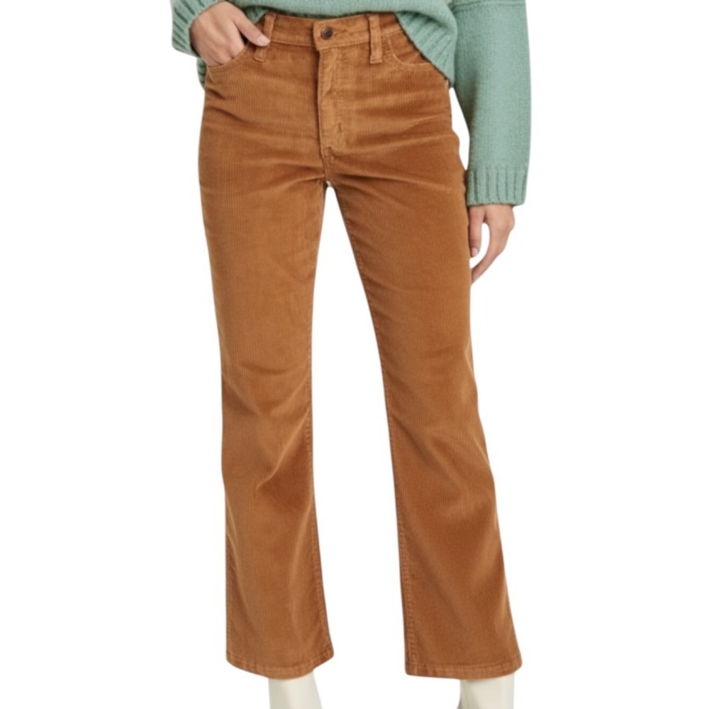 UNIVERSAL THREAD Corduroy Pants ANKLE BOOTCUT High Rise CARAMEL BROWN sz 8/29 R